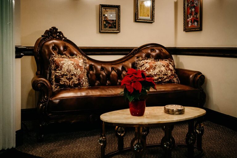 Chesterfield sofa in the Mantra lounge